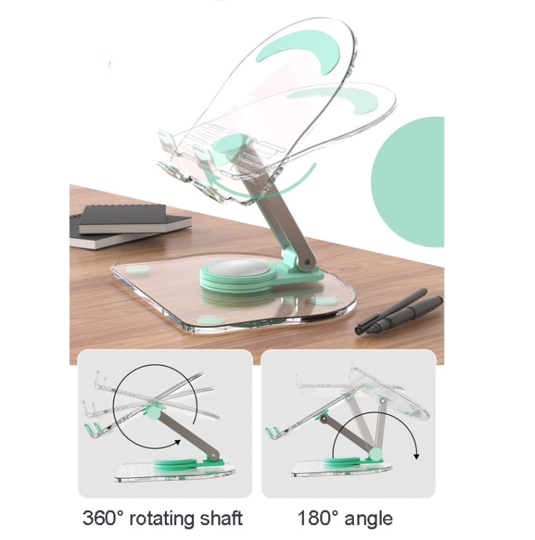 KF-Z11 Acrylic Tablet PC Mobile Phone Bracket Desktop Rotating Foldable Lazy Non-slip Phone Support Frame(Pink) - Desktop Holder by PMC TechLife | Online Shopping South Africa | PMC TechLife