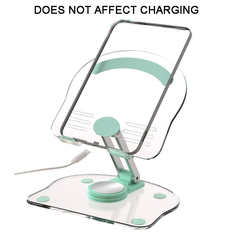 KF-Z11 Acrylic Tablet PC Mobile Phone Bracket Desktop Rotating Foldable Lazy Non-slip Phone Support Frame(Black) - Desktop Holder by PMC TechLife | Online Shopping South Africa | PMC TechLife