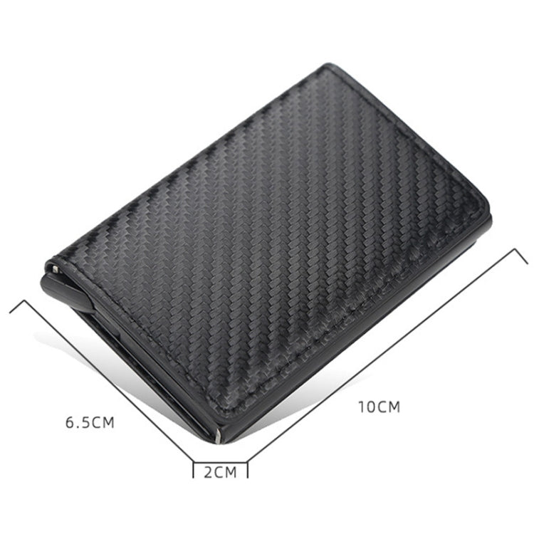Baellerry RFID Anti-theft Plaid Leather Wallet Metal Aluminum Box Automatic Eject Type Card Holder(Gold) - free shipping - PMC TechLife - Order now!