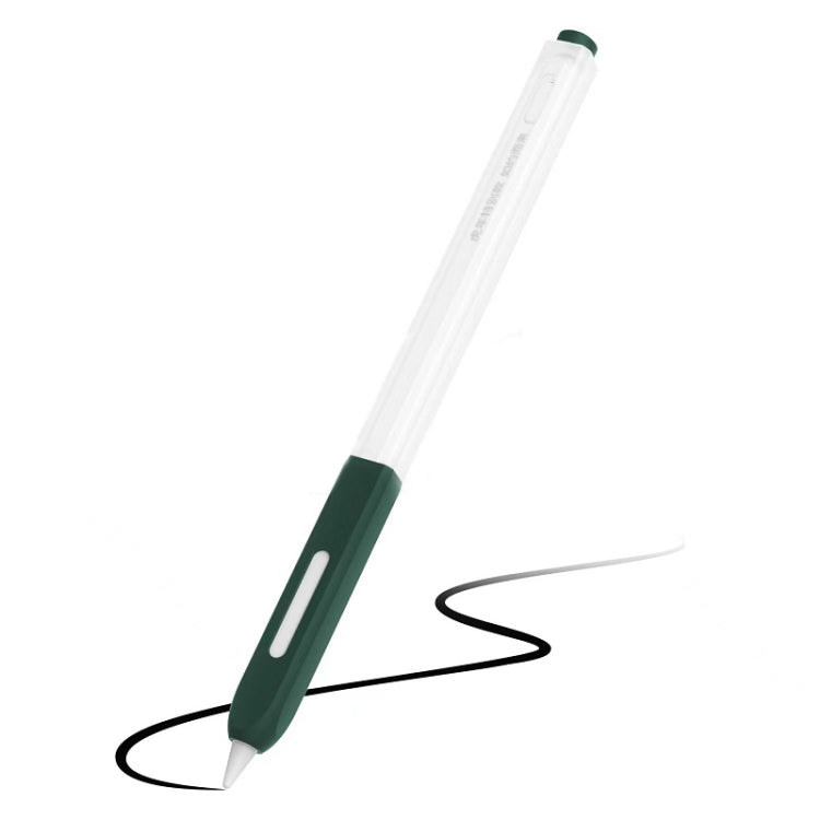 For Apple Pencil 2 Non-Slip Anti-Fall Translucent Segmented Pen Case(Ink Green) - Pencil Accessories by PMC TechLife | Online Shopping South Africa | PMC TechLife