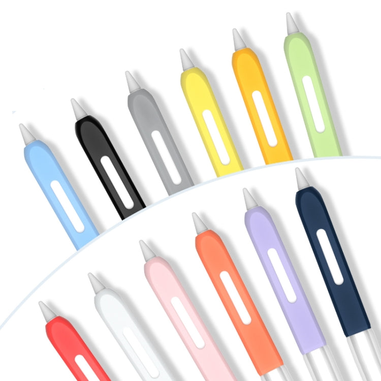 For Apple Pencil 2 Non-Slip Anti-Fall Translucent Segmented Pen Case(Lavender Purple) - Pencil Accessories by PMC TechLife | Online Shopping South Africa | PMC TechLife
