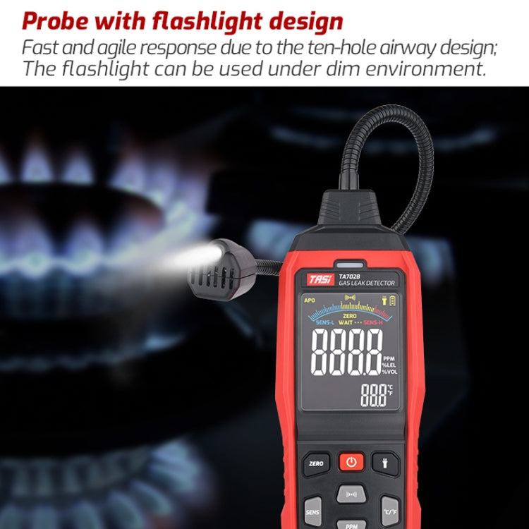 TASI TA702B Simulation Bar+Digital Display Cumbelo Gas Detector Portable Gas Testing Instrument Natural Gas Discovery Detective - free shipping - PMC TechLife - Order now!