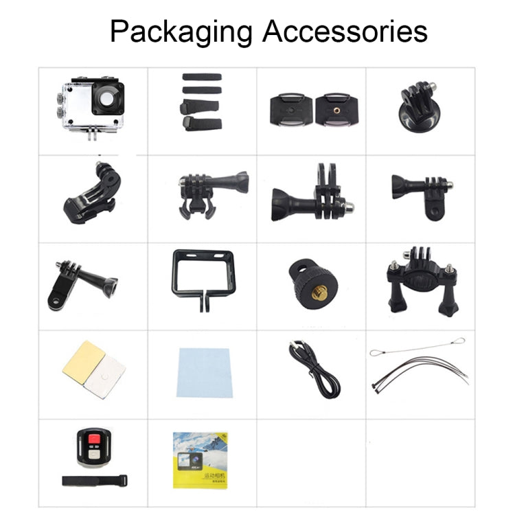 5K/30FPS WIFI HD Anti-Shake Remote Touch Dual-Screen IP68 Waterproof Sports Camera, Style: Black - Other Camera by PMC TechLife | Online Shopping South Africa | PMC TechLife