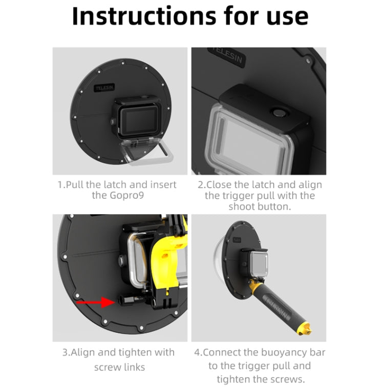 TELESIN 30M Waterproof Case Housing For GoPro Hero11 Black / HERO10 Black / HERO9 Black - free shipping - PMC TechLife - Order now!