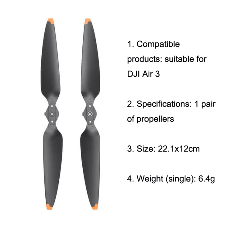 Original DJI Air 3 1pair Noise Reduction Propeller(Black) - free shipping - PMC TechLife - Order now!
