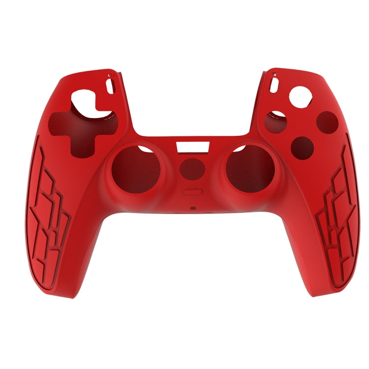 For PS5 Gamepad Silicone Case Non-slip Texture Thickened Protective Cover(Red) - Cases by PMC TechLife | Online Shopping South Africa | PMC TechLife