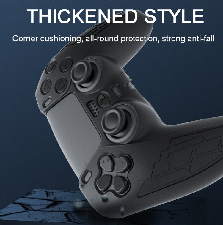 For PS5 Gamepad Silicone Case Non-slip Texture Thickened Protective Cover(Red) - Cases by PMC TechLife | Online Shopping South Africa | PMC TechLife