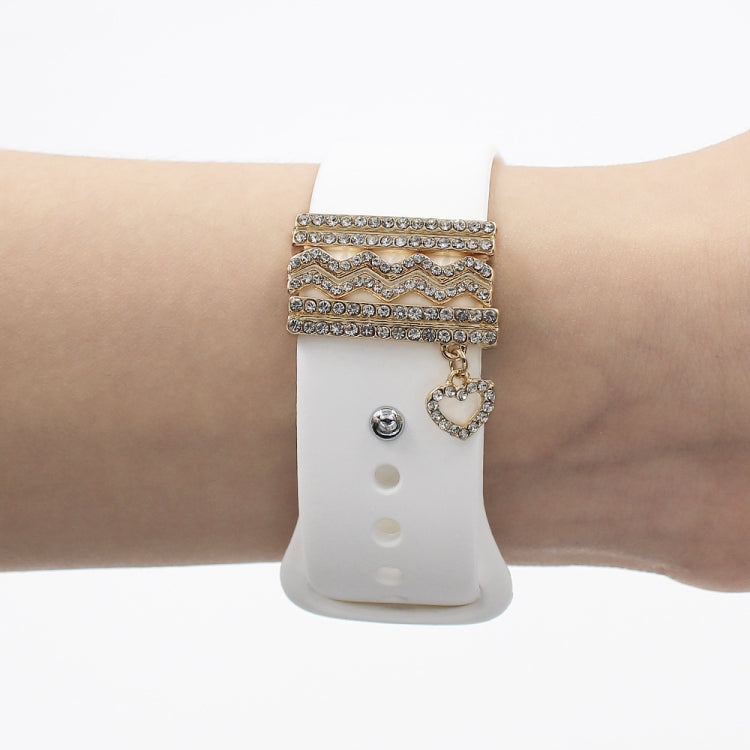 3pcs/set Smart Watch Silicone Strap Buckle Decoration Ring(Silver) - free shipping - PMC TechLife - Order now!