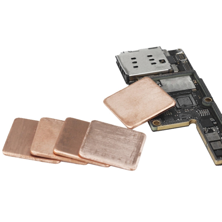 20pcs Laptop Cooling Copper Heat Sink Thermal Conductive Tabs Cell Phone Computer Graphics Card Heat Sinks 15x15x1.0mm - Others by PMC TechLife | Online Shopping South Africa | PMC TechLife | Buy Now Pay Later Mobicred