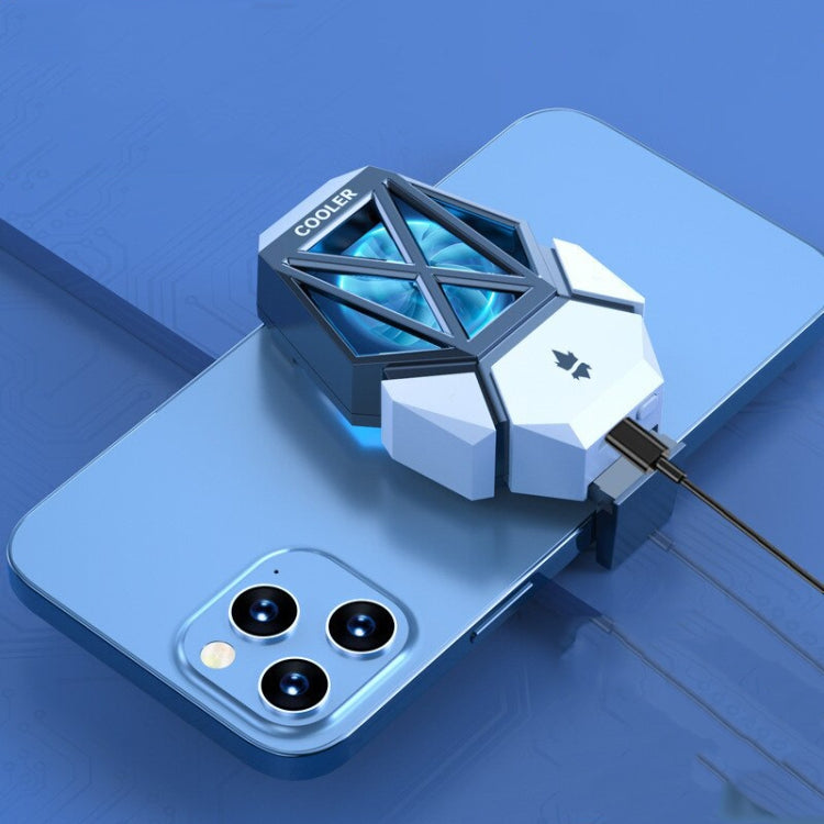 Mobile Phone Universal Radiator With Two Speed Ultra Long Battery Life Plug Model Black White - Cooling Fan Radiator by PMC TechLife | Online Shopping South Africa | PMC TechLife