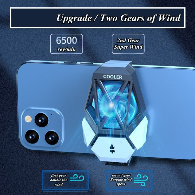 Mobile Phone Universal Radiator With Two Speed Ultra Long Battery Life Plug Model Black White - Cooling Fan Radiator by PMC TechLife | Online Shopping South Africa | PMC TechLife