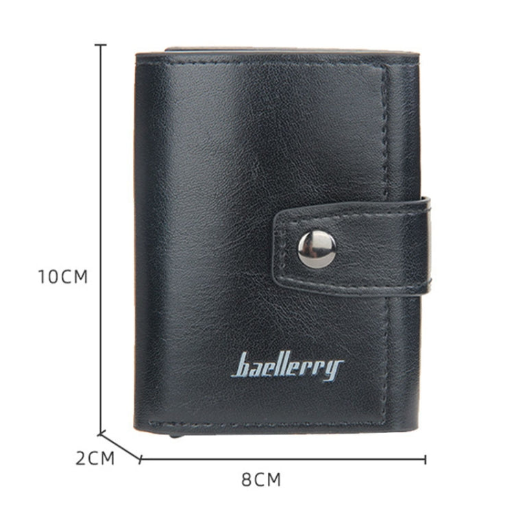 Baellerry RFID Anti-Theft Automatic Pop-Up Card Wallet Buckle Metal Aluminum Shell Card Holder(Grey) - free shipping - PMC TechLife - Order now!