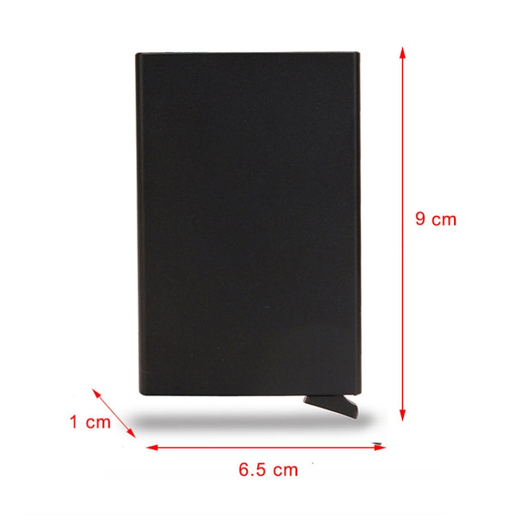 RFID Short Metal Card Case Credit Card Holder Wallet(Black) - Antimagnetic RFID Package by PMC TechLife | Online Shopping South Africa | PMC TechLife | Buy Now Pay Later Mobicred
