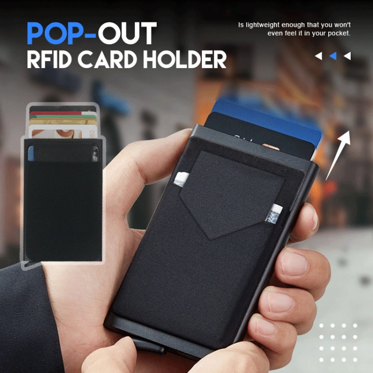 RFID Short Metal Card Case Credit Card Holder Wallet(Black) - Antimagnetic RFID Package by PMC TechLife | Online Shopping South Africa | PMC TechLife | Buy Now Pay Later Mobicred