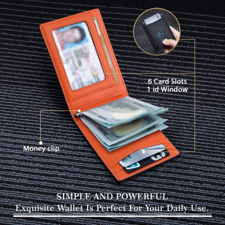 RFID Anti-Theft Brush Leather Multi Card Pocket Coin Wallet Credit Card Case(Flat Pattern+Blue Inside) - Antimagnetic RFID Package by PMC TechLife | Online Shopping South Africa | PMC TechLife | Buy Now Pay Later Mobicred