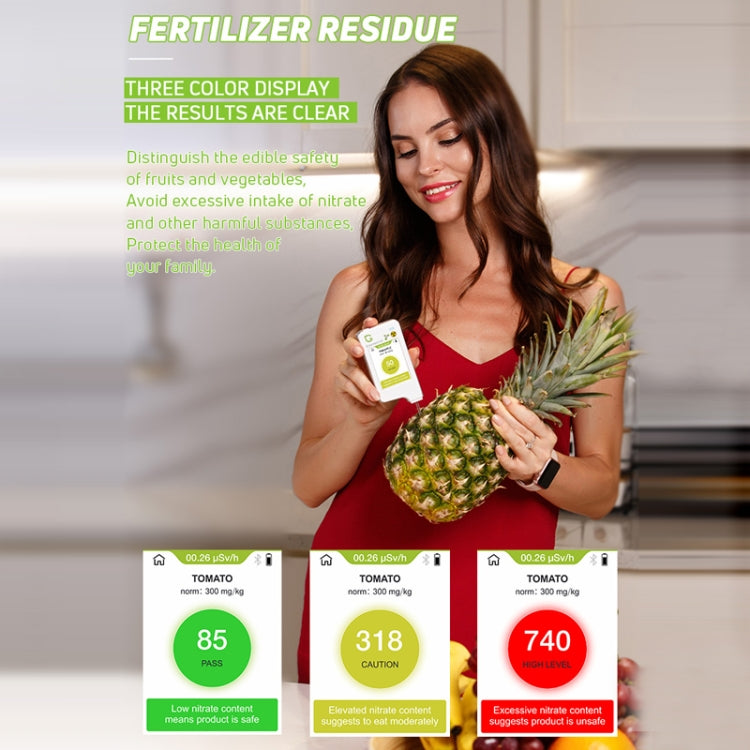 Greentest ECO6 Vegetable, Fruit, Meat Food Nitrate Water Quality Nuclear Radiation Environmental Detector, EU Plug(Black) - free shipping - PMC TechLife - Order now!