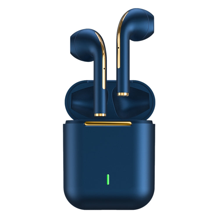 J18 Bluetooth 5.0 TWS In-Ear Wireless Earphones Long Battery Life Headphones(Blue) - TWS Earphone by PMC TechLife | Online Shopping South Africa | PMC TechLife