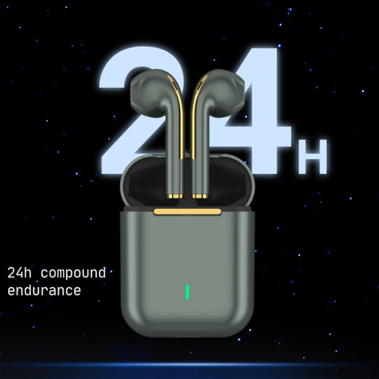 J18 Bluetooth 5.0 TWS In-Ear Wireless Earphones Long Battery Life Headphones(Blue) - TWS Earphone by PMC TechLife | Online Shopping South Africa | PMC TechLife