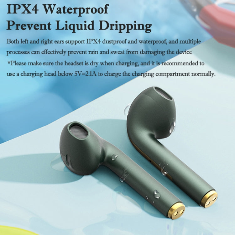 J18 Bluetooth 5.0 TWS In-Ear Wireless Earphones Long Battery Life Headphones(Blue) - TWS Earphone by PMC TechLife | Online Shopping South Africa | PMC TechLife
