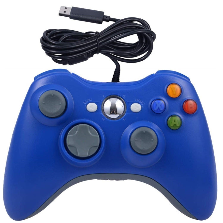 For XBOX 360 Console And PC USB Dual Vibration Wired Gamepad(Blue) - Gamepad by PMC TechLife | Online Shopping South Africa | PMC TechLife