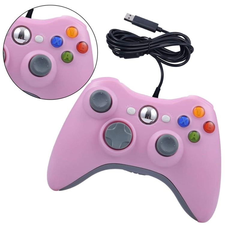 For XBOX 360 Console And PC USB Dual Vibration Wired Gamepad(Pink) - Gamepad by PMC TechLife | Online Shopping South Africa | PMC TechLife | Buy Now Pay Later Mobicred
