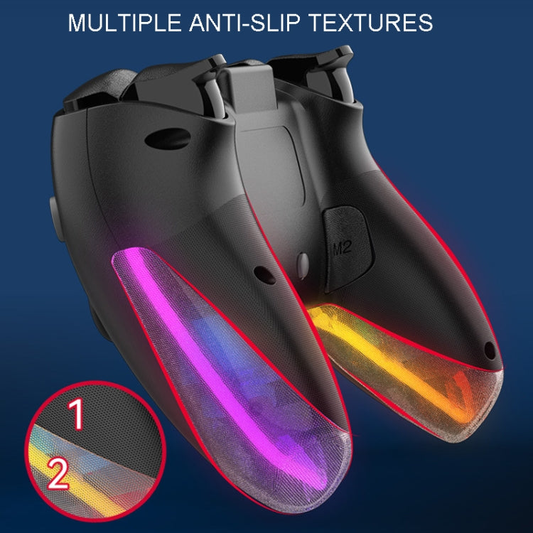 For PS4 Dazzle Color Light Wireless Bluetooth Grip(Black) - Gamepads by PMC TechLife | Online Shopping South Africa | PMC TechLife
