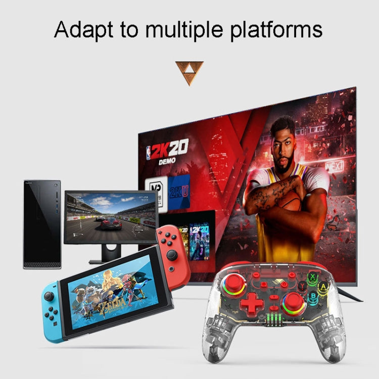 For PS3 / PS4 Dual Vibration Wireless Gamepad With RGB Lights(Red) - Gamepads by PMC TechLife | Online Shopping South Africa | PMC TechLife