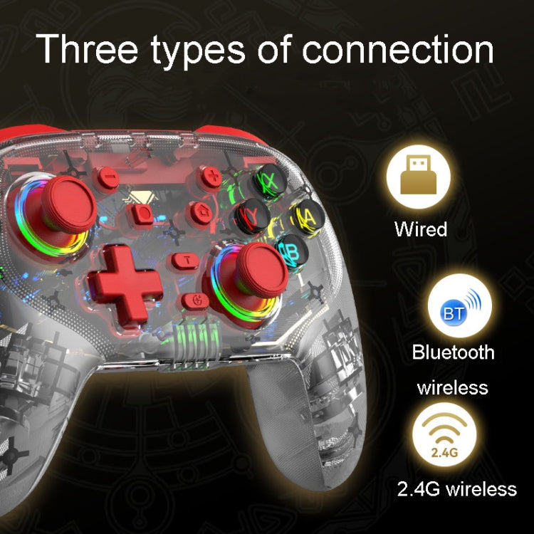 For PS3 / PS4 Dual Vibration Wireless Gamepad With RGB Lights(Red) - Gamepads by PMC TechLife | Online Shopping South Africa | PMC TechLife