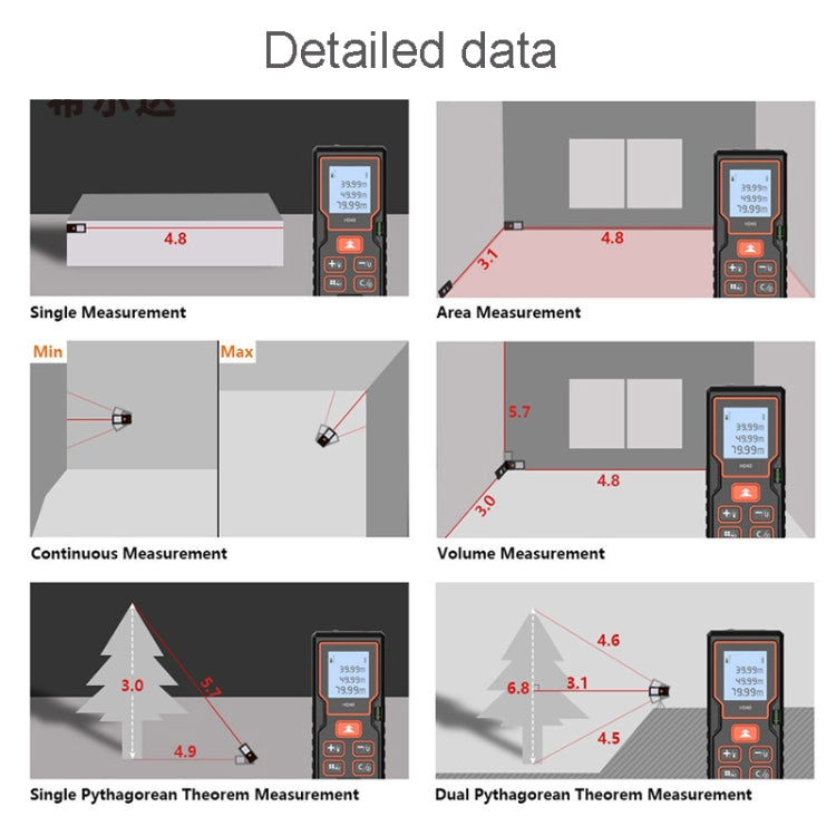 HILDA HD80 High Accuracy Laser Rangefinder Laser Electronics Ruler - free shipping - PMC TechLife - Order now!
