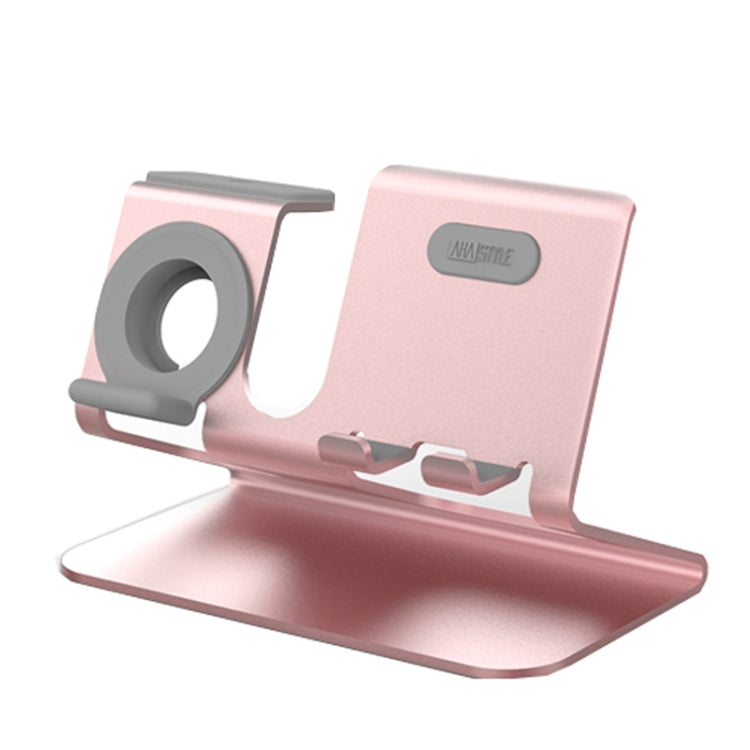 For IPhone / AirPods / Apple Watch Series AhaStyle 3 In 1 Aluminum Alloy Stand(Rose Gold) - Desktop Holder by AhaStyle | Online Shopping South Africa | PMC TechLife | Buy Now Pay Later Mobicred