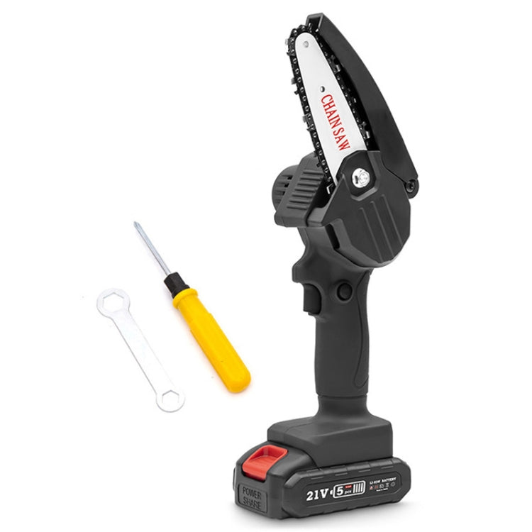 HILDA Rechargeable Cordless Mini Electrical Chain Saw Logging Tools Plastic Package, Model: EU Plug With 1 Battery Black - free shipping - PMC TechLife - Order now!