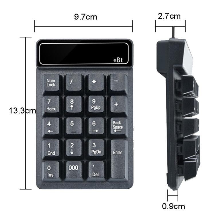 K6 19 Key Mini Wireless Bluetooth Digital Keyboard Suspended Mechanical Universal Keypad 4.0(Black) - Mini Keyboard by PMC TechLife | Online Shopping South Africa | PMC TechLife | Buy Now Pay Later Mobicred