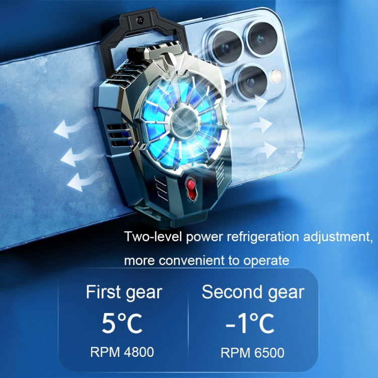X20 Semiconductor Mobile Phone Radiator LED Light Mini Phone Cooling Fan, Color: Frosted Black - Cooling Fan Radiator by PMC TechLife | Online Shopping South Africa | PMC TechLife