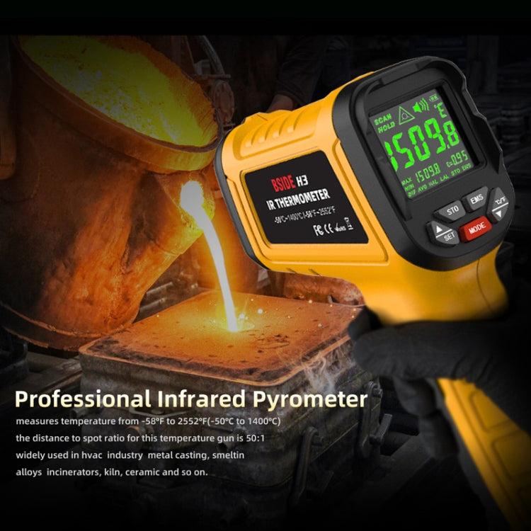 BSIDE H3 High Temperature Infrared Thermometer Handheld Non-Contact Thermometer - free shipping - PMC TechLife - Order now!