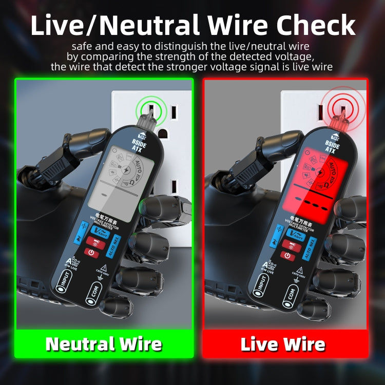 BSIDE A1X Charging Model Mini Digital Electric Pen Intelligent Automatic Merit Multimeter, Specification: Standard - Digital Multimeter by BSIDE | Online Shopping South Africa | PMC TechLife | Buy Now Pay Later Mobicred