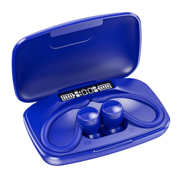TWS Ear-Mounted LED Digital Display Noise Reduction Bluetooth Earphones With Power Bank Function(Blue) - free shipping - PMC TechLife - Order now!