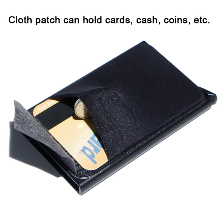 Pop Up Metal Card Holder with Lycra Cloth RFID Aluminum Alloy Credit Card Box(Gold) - free shipping - PMC TechLife - Order now!
