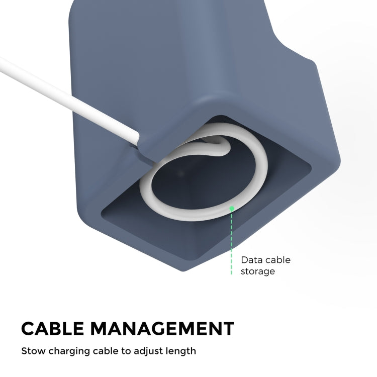 For Apple Watch Silicone Charging Stand Charging Base Storage Stand With Charger(Black) - Charger / Holder by PMC TechLife | Online Shopping South Africa | PMC TechLife