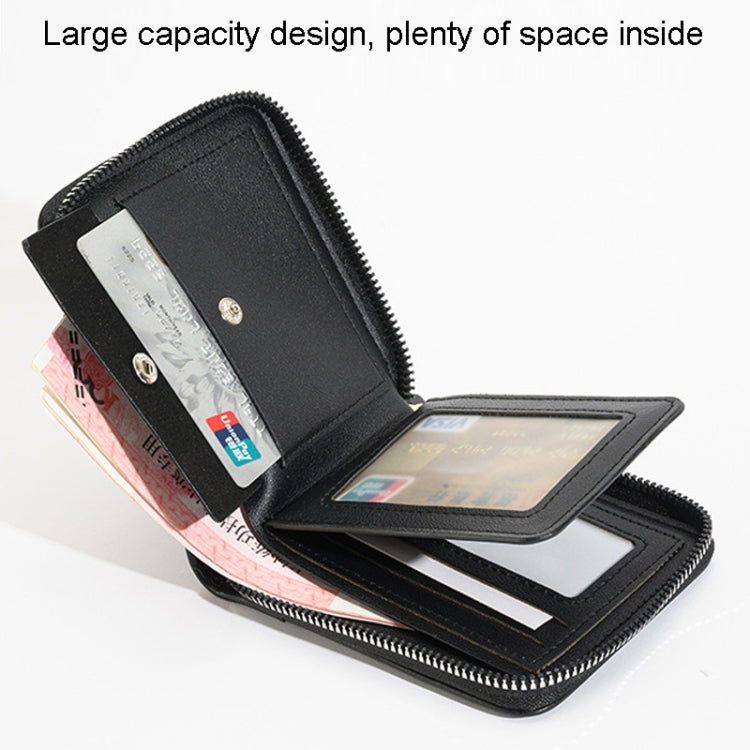 RFID Anti-Theft Swipe Mens Wallet Multifunctional Zipper Wallet(Brown) - free shipping - PMC TechLife - Order now!