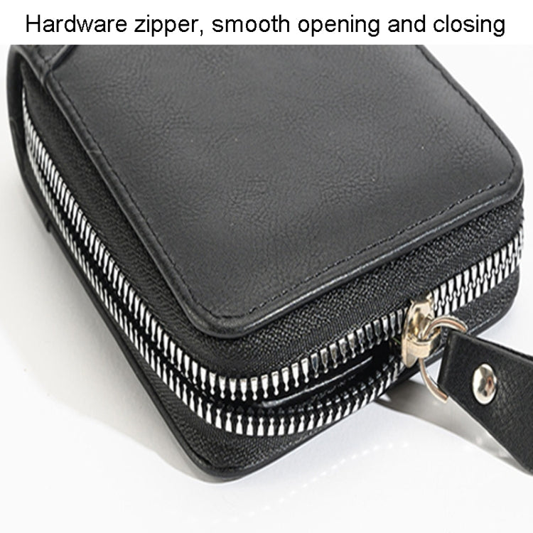 RFID Anti-Theft Swipe Mens Wallet Multifunctional Zipper Wallet(Brown) - free shipping - PMC TechLife - Order now!