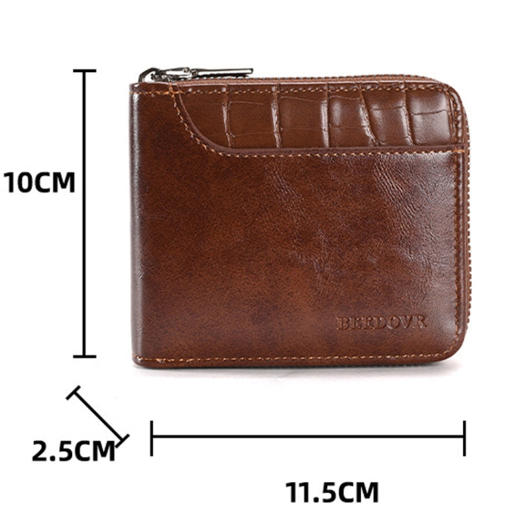RFID Anti-Theft Swipe Mens Wallet Multifunctional Short Zipper Purse(Black) - Antimagnetic RFID Package by PMC TechLife | Online Shopping South Africa | PMC TechLife | Buy Now Pay Later Mobicred