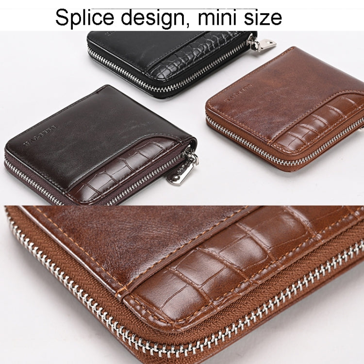 RFID Anti-Theft Swipe Mens Wallet Multifunctional Short Zipper Purse(Black) - Antimagnetic RFID Package by PMC TechLife | Online Shopping South Africa | PMC TechLife | Buy Now Pay Later Mobicred