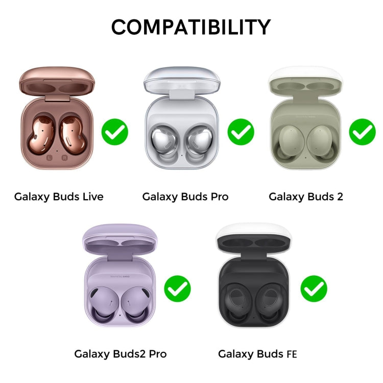 AhaStyle JY10 Bluetooth Earphone Silicone Common Protective Cover For Samsung Galaxy Buds 2 / Pro / Live / 2 Pro / FE(Black) - Samsung Earphone Case by AhaStyle | Online Shopping South Africa | PMC TechLife | Buy Now Pay Later Mobicred