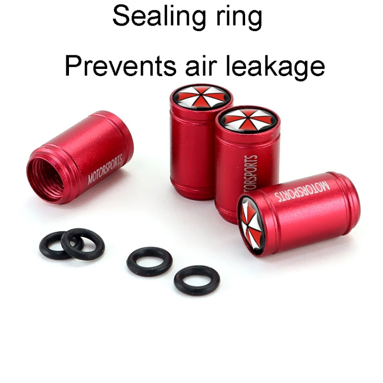 4pcs /Set Umbrella Metal Tire Valve Caps Automobile Universal Modified Valve Covers(Red) - free shipping - PMC TechLife - Order now!