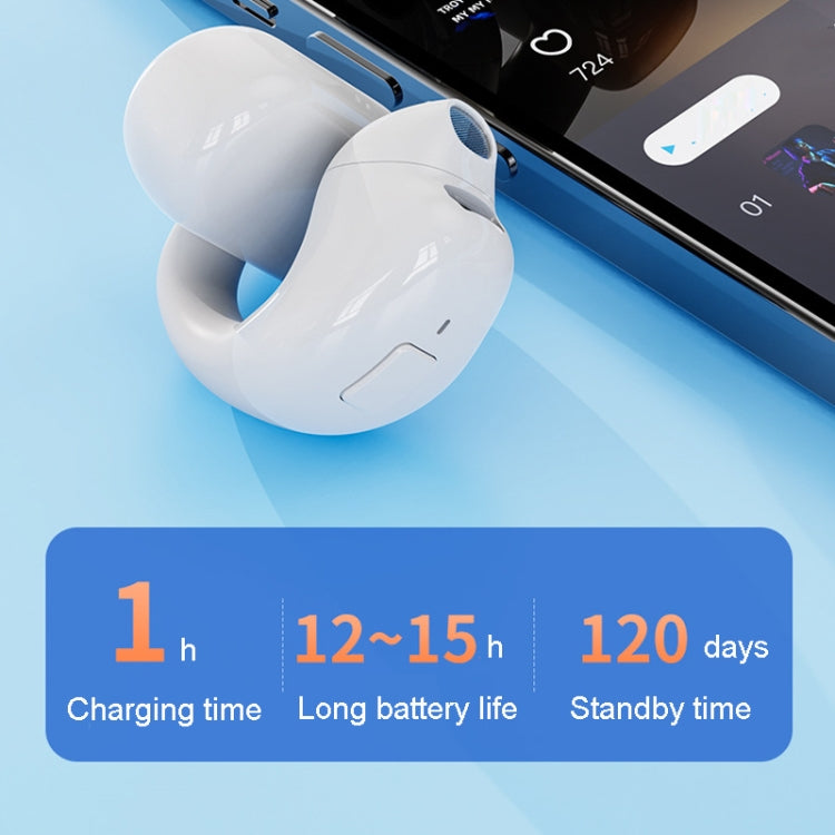 Clip-On Single Ear Bluetooth Earphone Wireless Earphone For Sports And Gaming, Packing: Box(White) - Bluetooth Earphone by PMC TechLife | Online Shopping South Africa | PMC TechLife | Buy Now Pay Later Mobicred