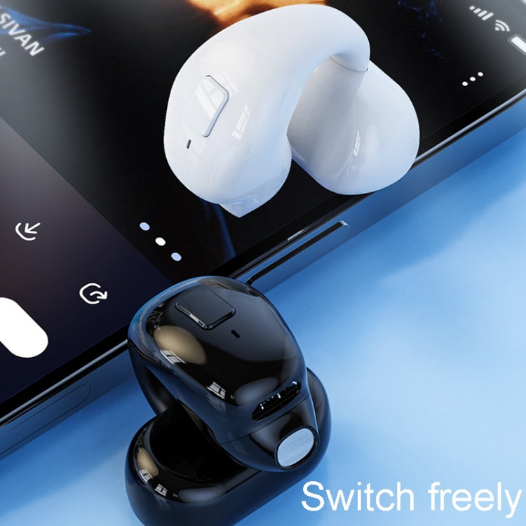 Clip-On Single Ear Bluetooth Earphone Wireless Earphone For Sports And Gaming, Packing: Box(White) - Bluetooth Earphone by PMC TechLife | Online Shopping South Africa | PMC TechLife | Buy Now Pay Later Mobicred