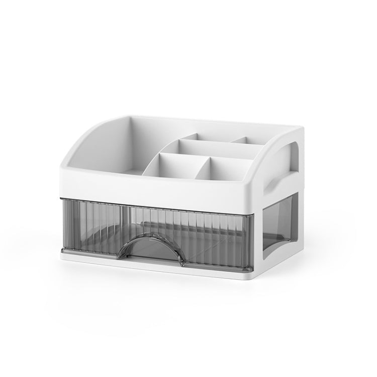 Desktop Drawer Organizer Multi-Layer Cosmetic Jewelry Box Stationery Multi-Functional Organizer, Style: 2 Layer Black Drawer (White) - free shipping - PMC TechLife - Order now!