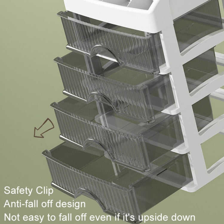 Desktop Drawer Organizer Multi-Layer Cosmetic Jewelry Box Stationery Multi-Functional Organizer, Style: 2 Layer Black Drawer (White) - free shipping - PMC TechLife - Order now!