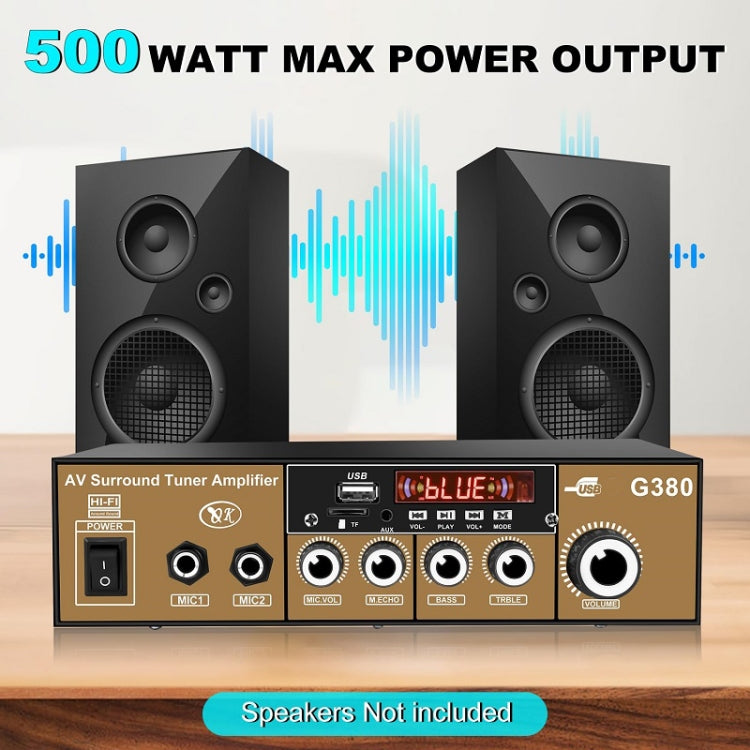 Car High-power Bluetooth Plug-in Card Digital Smart Amplifier(US Plug) - Car Amplifiers by PMC TechLife | Online Shopping South Africa | PMC TechLife