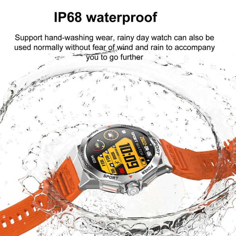 K62 1.43 Inch Waterproof Bluetooth Call Weather Music Smart Sports Watch, Color: Silver Three-bead Steel - free shipping - PMC TechLife - Order now!